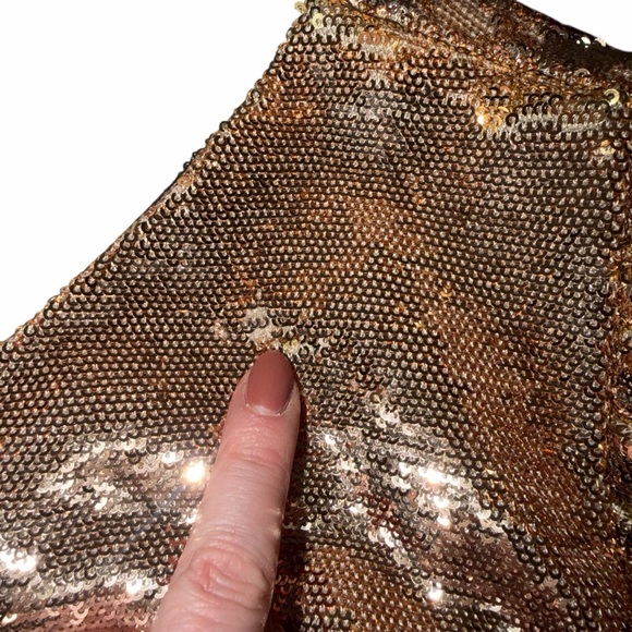 Alexandre Vauthier Gold Sequin One-Shoulder Mini Dress FR42 US10 Cocktail Party - Picture 12 of 14